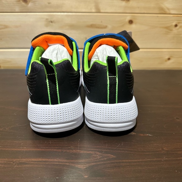 BNWT Skechers Microspec Advance Boys sneakers in Blue/Lime size 4 - Picture 5 of 7